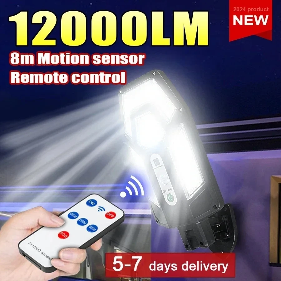 Smart Led Garden - 12000LM Güçlü Güneş Enerjili Duvar Lambası,