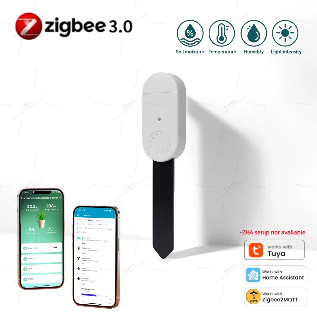 Smart Zigbee Garden Light - 4in1 Zigbee Toprak Nemi Sıcaklık Nem
