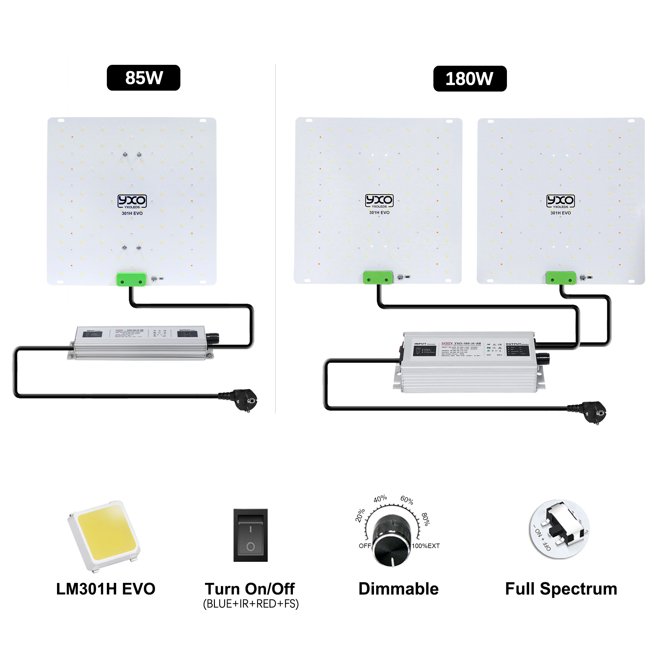 Led Plant Light Strip - 85W 180W LM301H EVO Kuantum LED