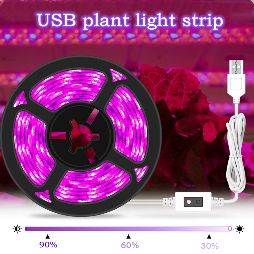Led Plant Light Strip - Kısılabilir Anahtar ile 5 V USB