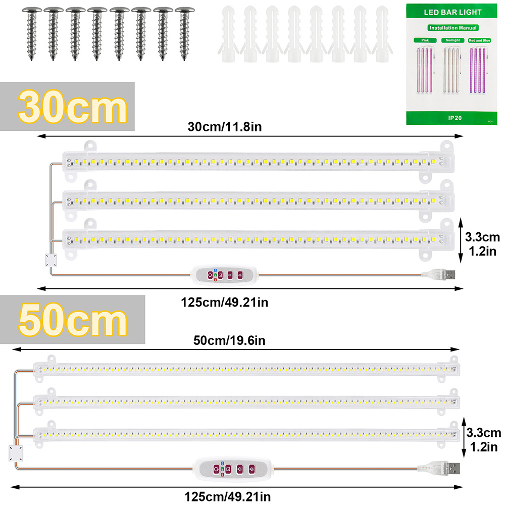 1/2/3/4 kafa LED büyümek ışık  - Led Plant Light Strip incelemesi ve fiyatı